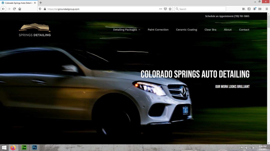 Auto Detailing Shop Website