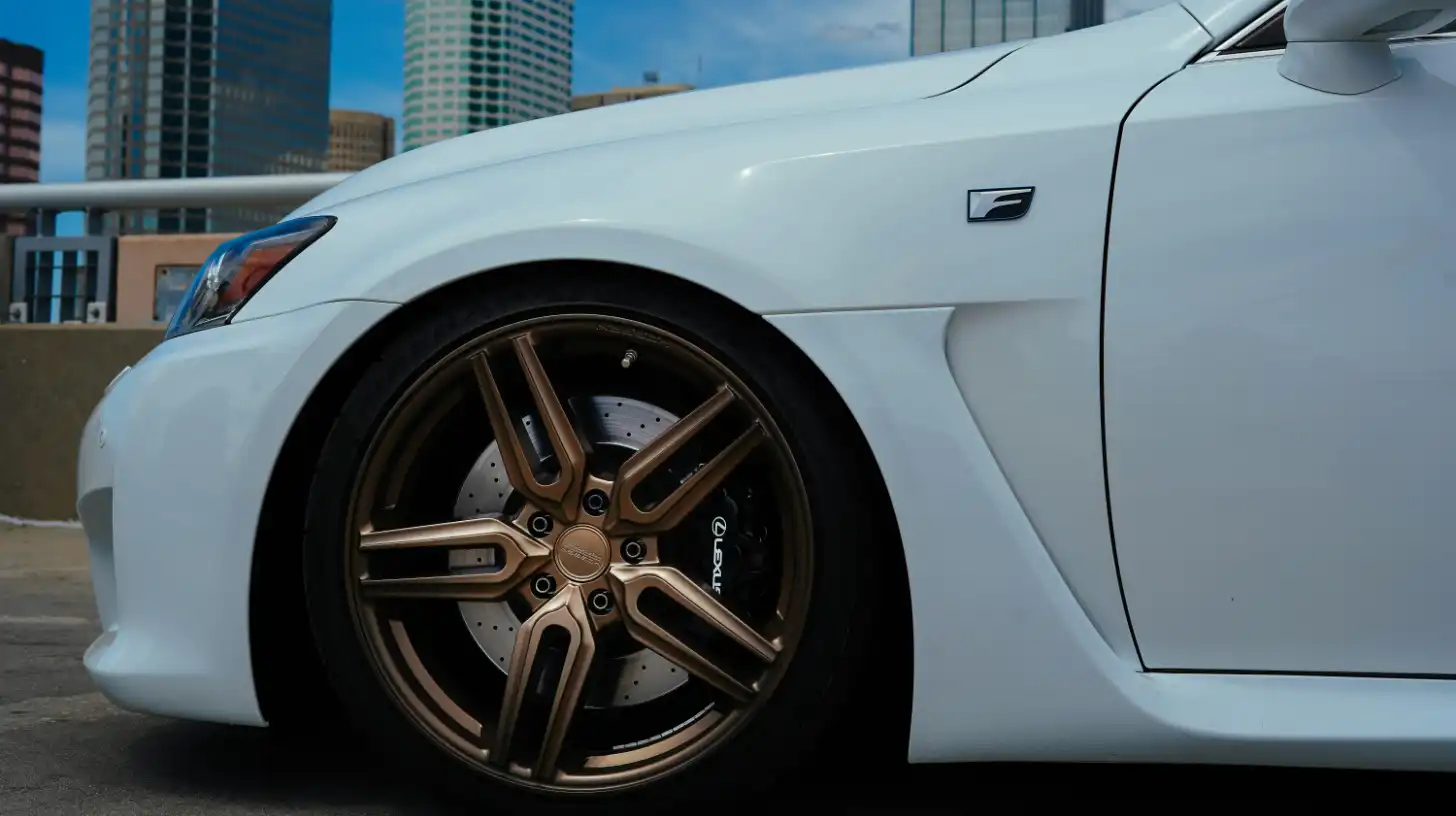 White Lowered Lexus F-Sport