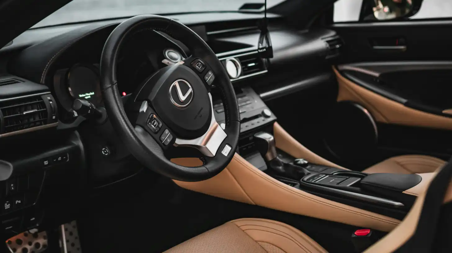 Lexus with Peanut Butter colored interior