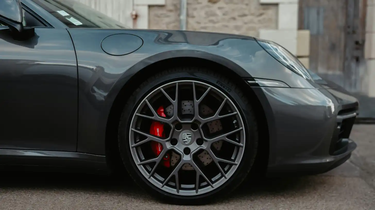 Front Side Gray Porsche